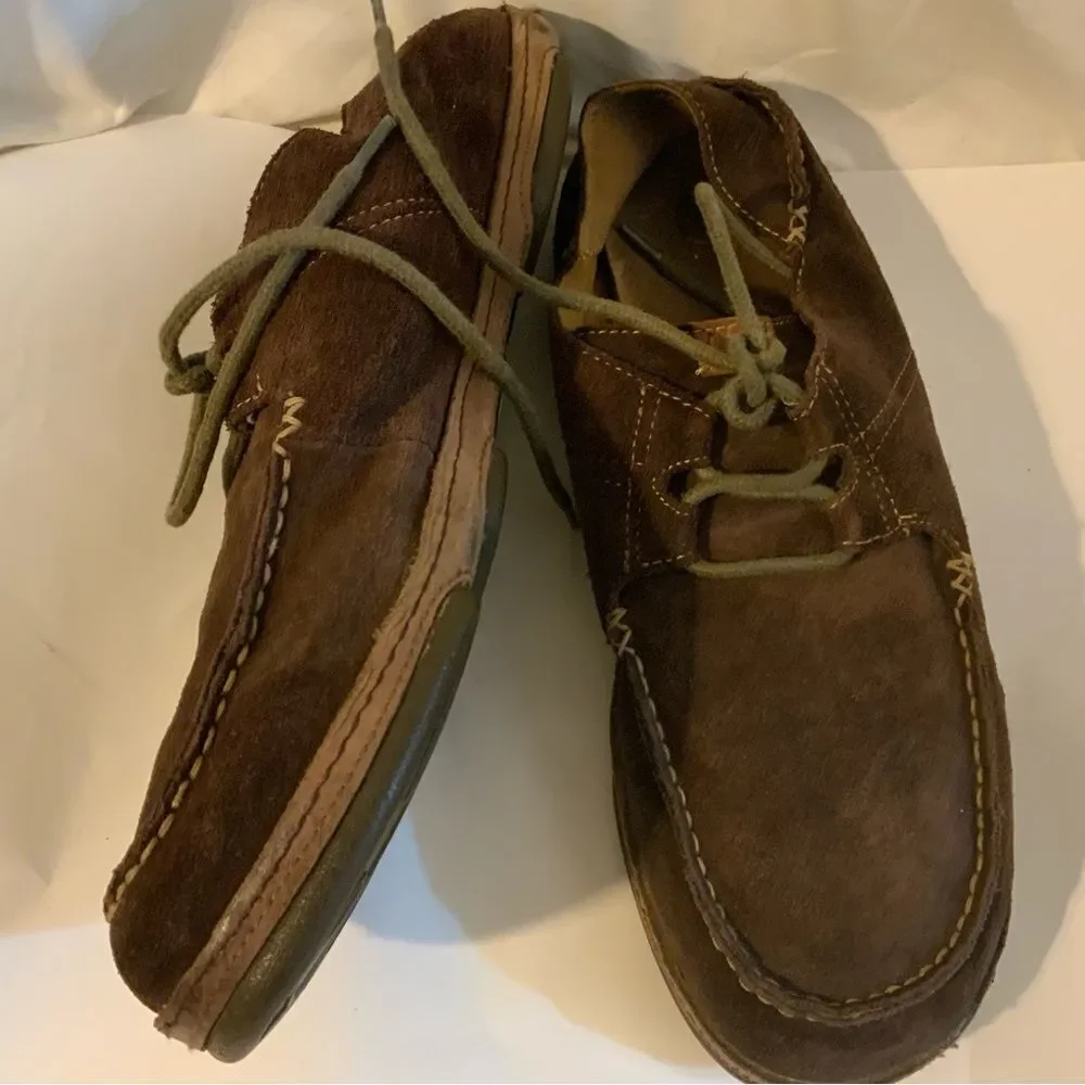 OluKai Suede Men's Ohana Lace-Up Moccassins size 10.5
